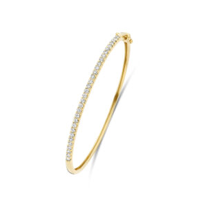 bangle lab grown diamant 1.00ct f vs 60 mm 14K geelgoud