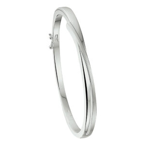 bangle scharnier poli/mat 5,5 x 60 mm zilver gerhodineerd