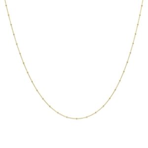 collier anker bolletjes 1,3 mm 14K geelgoud