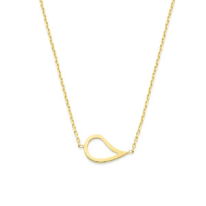 collier druppel 41 - 43 - 45 cm 14K geelgoud
