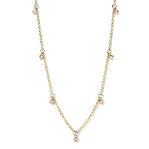 Collier geelgoud briljant 0,25 crt.