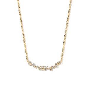 Collier geelgoud briljant 0,37 crt.