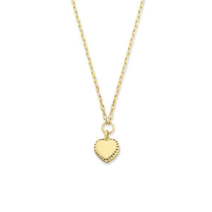 collier hartje 41 - 43 - 45 cm 14K geelgoud