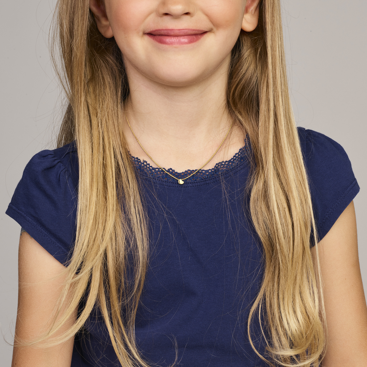 collier hartje lab grown diamant 0.01ct g vs 36 - 38 - 40 cm 14K geelgoud - Afbeelding 2