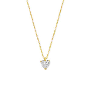 collier hartje lab grown diamant 0.30ct f vs 41 - 43 - 45 cm 14K geelgoud