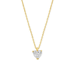 collier hartje lab grown diamant 1.00ct f vs 41 - 43 - 45 cm 14K geelgoud