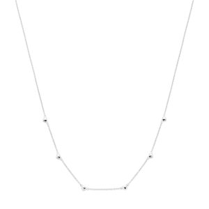 collier hartjes 41 - 43 - 45 cm zilver gerhodineerd