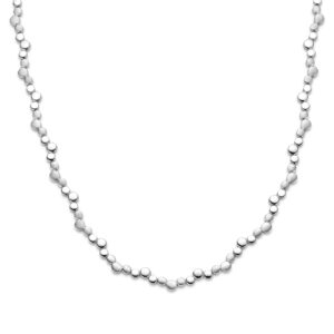 collier poli/mat 7,5 mm 45 cm zilver gerhodineerd