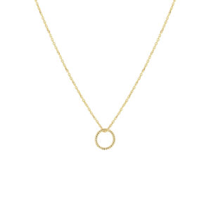 collier rondje 40 - 42 - 44 cm 14K geelgoud