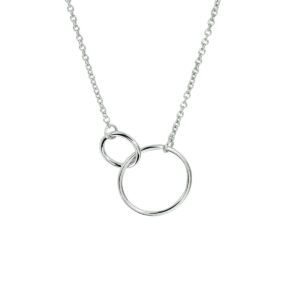 collier rondjes 1,2 mm 41 + 4 cm zilver gerhodineerd