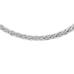 collier vossestaart 6,0 mm 45 cm zilver gerhodineerd
