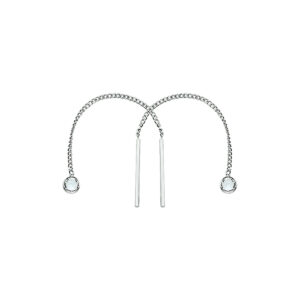 doortrekoorbellen zirkonia 65 mm zilver wit