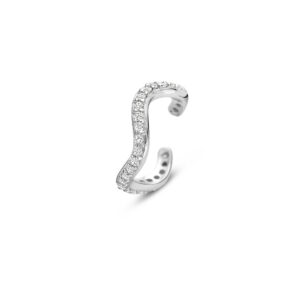 ear cuff zirkonia 12 mm zilver gerhodineerd