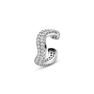 ear cuff zirkonia 12,5 mm zilver gerhodineerd