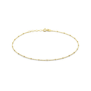enkelbandje bolletjes 1,3 mm 24 + 2 cm 14K geelgoud