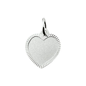 graveerhartje gediamanteerd zilver wit