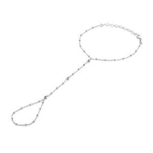 handsieraad gediamanteerd 17 + 5 cm zilver gerhodineerd