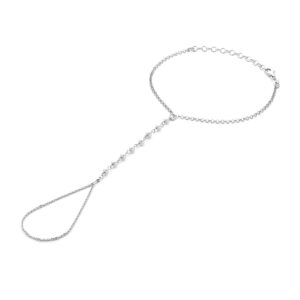 handsieraad parels 17 + 5 cm zilver gerhodineerd