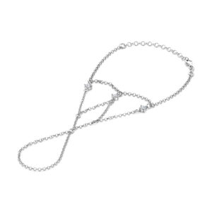 handsieraad zirkonia 17 + 5 cm zilver gerhodineerd