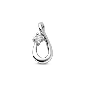 hanger infinity zirkonia 14,5 mm zilver gerhodineerd