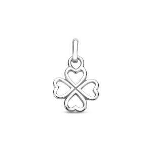 hanger klavertje 10 mm zilver gerhodineerd