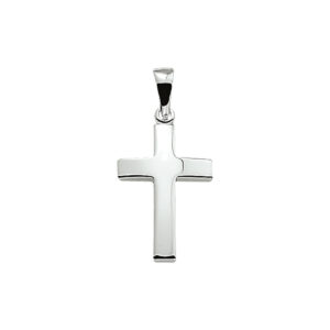 hanger kruis 21 mm zilver wit