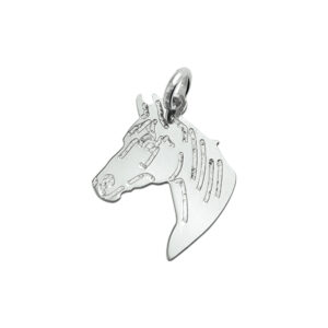 hanger paard zilver gerhodineerd