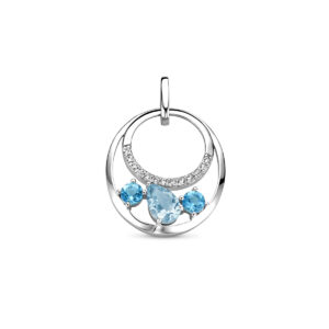 hanger topaas zilver gerhodineerd