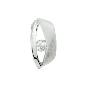 hanger zirkonia poli/mat zilver gerhodineerd