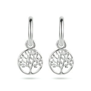 klapoorringen levensboom zilver gerhodineerd