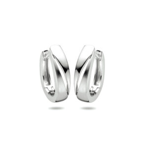 klapoorringen poli/mat zilver gerhodineerd