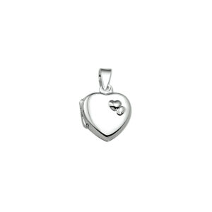 medaillon hart 13 mm zilver gerhodineerd