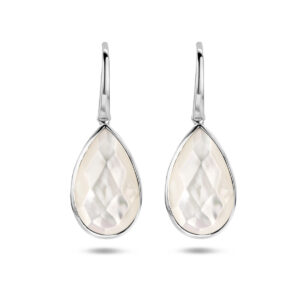 oorhangers parelmoer franse haak zilver gerhodineerd