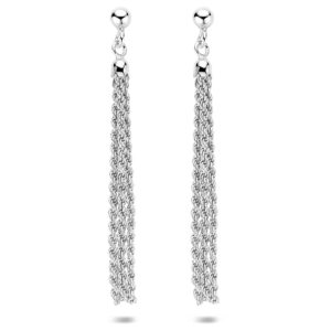 oorhangers schakel 58 mm zilver gerhodineerd