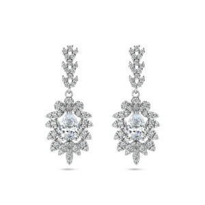 oorhangers zirkonia zilver gerhodineerd