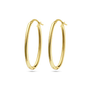 oorringen 34 mm Silgold (geel met zilverkern)