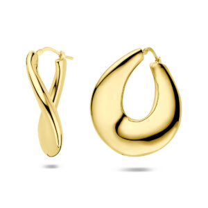 oorringen 37,5 mm 1 micron zilver verguld (geel)