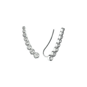 oorschuiven zirkonia zilver gerhodineerd