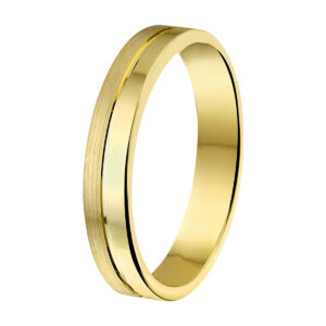 ring a407 - 4 mm - zonder steen 14K geelgoud