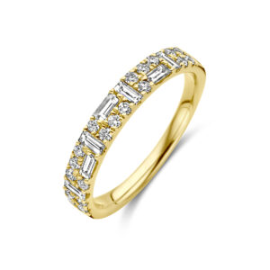 ring diamant 0.61ct h si 14K geelgoud