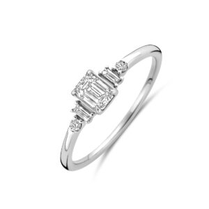 ring lab grown diamant 0.40ct h si 14K witgoud