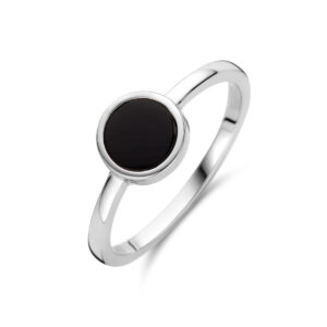 ring onyx zilver gerhodineerd