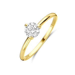 ring zirkonia 14K geelgoud