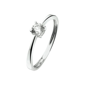 ring zirkonia 14K witgoud