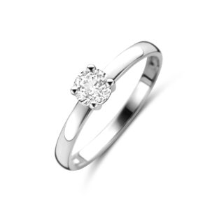 ring zirkonia 14K witgoud
