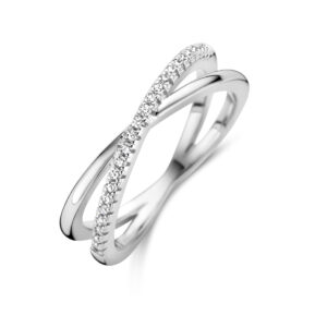 ring zirkonia zilver gerhodineerd