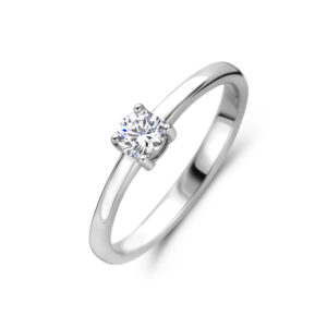 ring zirkonia zilver gerhodineerd