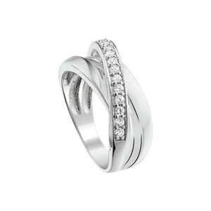 ring zirkonia zilver gerhodineerd