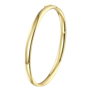 9k bangle scharnier ovale buis 5,0 mm 9K geel