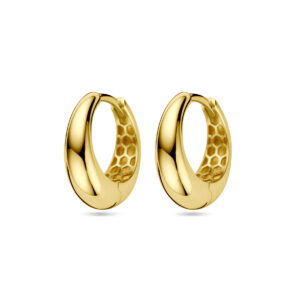 9k klapoorringen 14 mm 9K geel